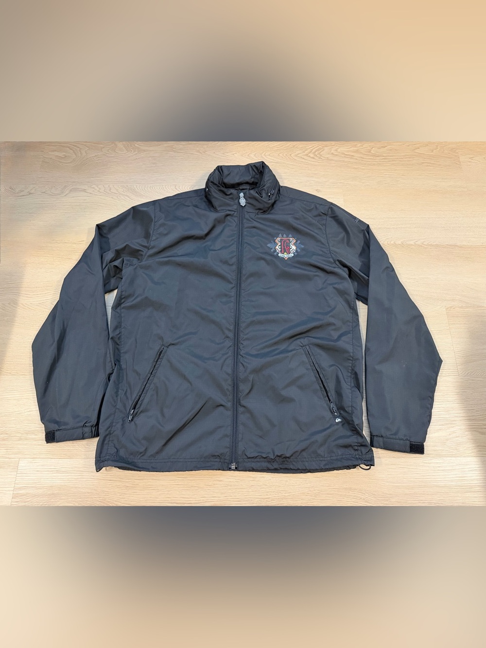 Quiksilver Eddie Aikau Windbreaker Jacket Men's Size L Black